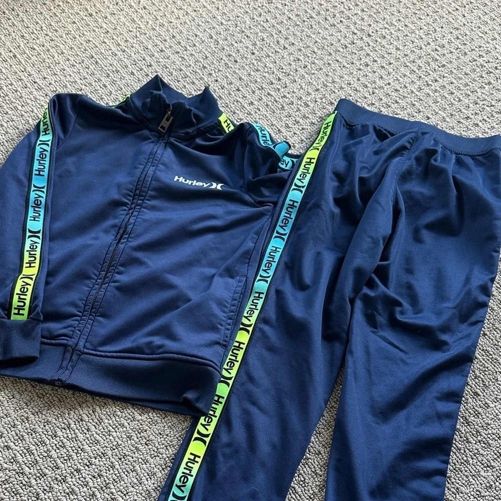 Hurley Navy Tracksuit with Blue and Green Accents